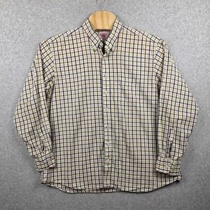 J Press Shirt Mens XL Multicolor Check Button Down Long Sleeve Made In USA